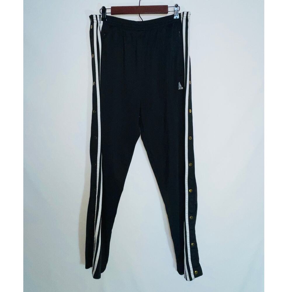 Adidas‎ Vintage '90s Full Snap Track Pants - Men's Size L - Manufactured 5/1999